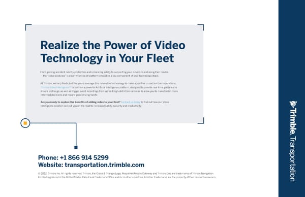 Reasons Your Fleet Needs Video Technology211 - Page 11